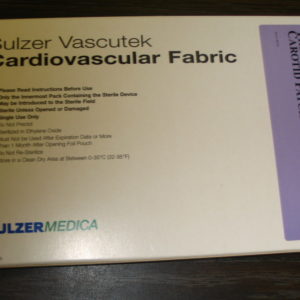 Sulzer Medica Dun Wall Carotide Kardiovaskulêre Stof Patch 10 mm x 100 mm