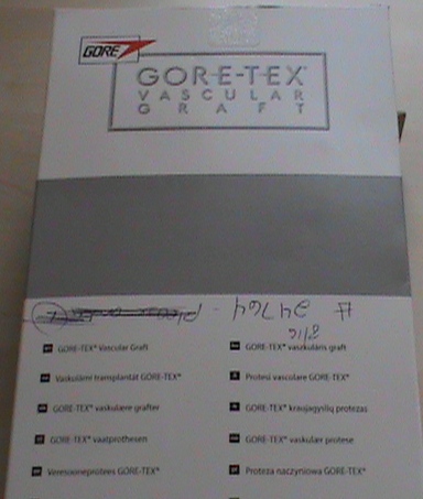 Gore-Tex FEP anillado de Gore-Tex Vascular Graft w extraíbles Anillos 4-7mm Diámetro, 70 cm Longitud, Sección Anillo 30 cm