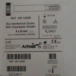 Arthrex Bio-interférence vis avec gaine jetable 9 x 23 mm PLLA Bioabsorbable Matériel