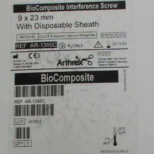 Arthrex AR-1390C BioComposite Interference Screw