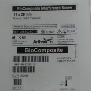 Arthrex AR-5028C-11 BioComposite Interference Screw