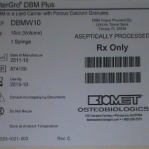 Biomet DBMW10 Intergro DBM