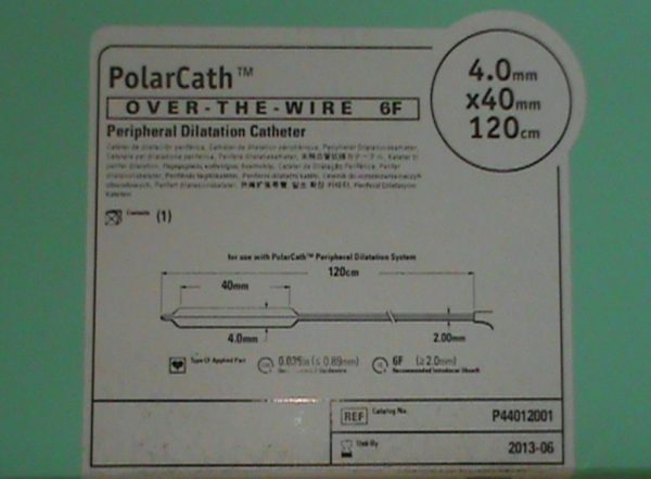 Boston Scientific PolarCath Over-The Wire 6F periférica dilatación con catéter 4.0mm x 40mm, 120 cm Longitud Total