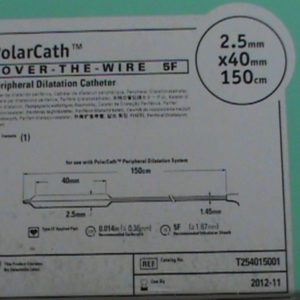Boston Scientific PolarCath Over-The Wire 5F périphérique cathéter de dilatation 2.5mm x 40mm, la longueur totale de 150