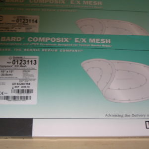 Bard Composix E / X Mesh per riparazione di ernia ventrale 10in x 13in Ellipse