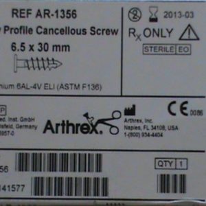 AR-1356 Arthrex Low Profile spongieux Vis 6.5 x 30mm