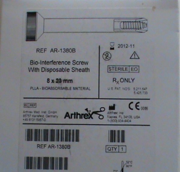 Arthrex AR-1380B Bio-Interference Screw