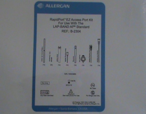 Allergan RapidPort EZ Port acceso Kit para Lap-Band AP Estándar