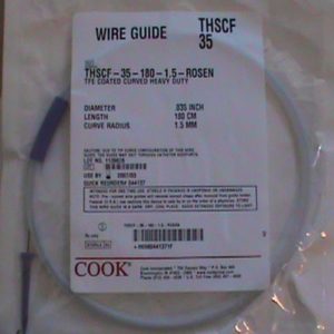 Cook TFE Coated Curved Heavy Duty .035in x 180cm 1.5mm Curve Radius Wire Guide