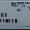 Wright Medical Swanson Titanium #3 Great Toe Toe Implant