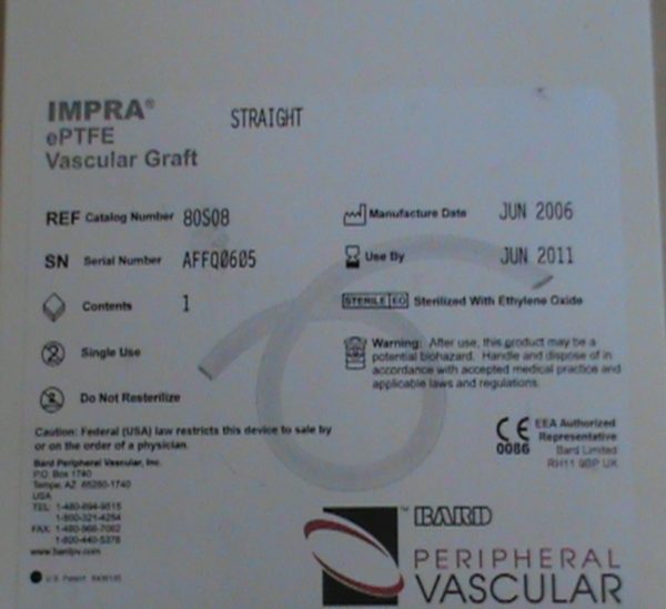 F7005TW Bard IMPRA Vascular Graft