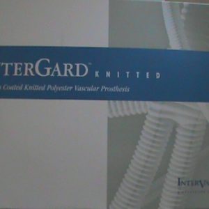 InterVascular InterGard Knitted Collagen Coated Knitted Polyester Bifurcated Vascular Graft Diameter 22 x 11 mm, 50 cm Length