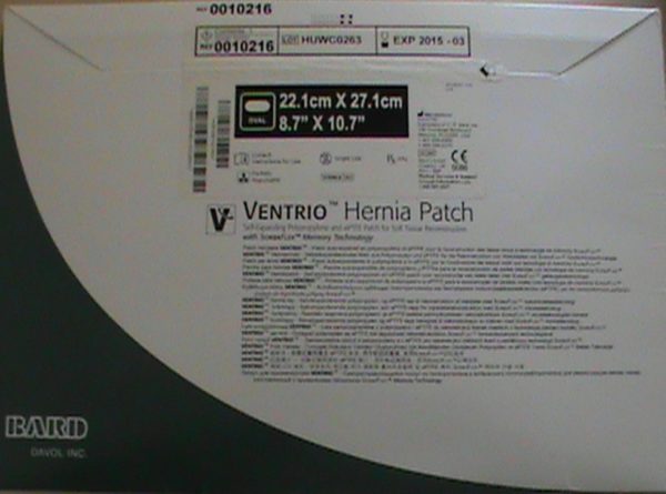 0010216 bard ventrio hernie patch