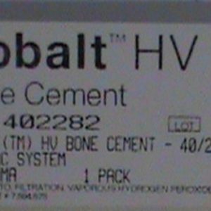 Biomet kobalt HV 40 / 20 Softpac Stelsel Been Sement, 40 Gram Powder, 20 ml Liquid