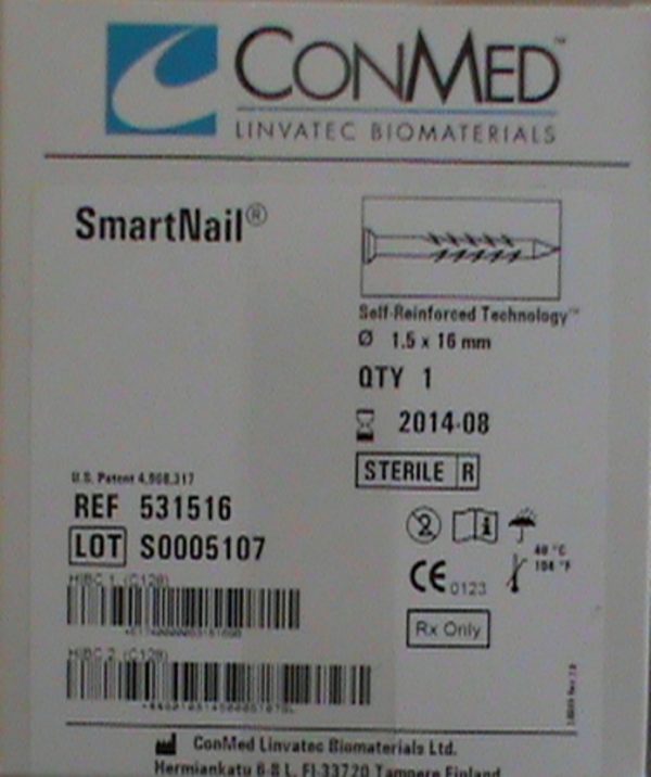 531516 Conmed Linvatec SmartNail