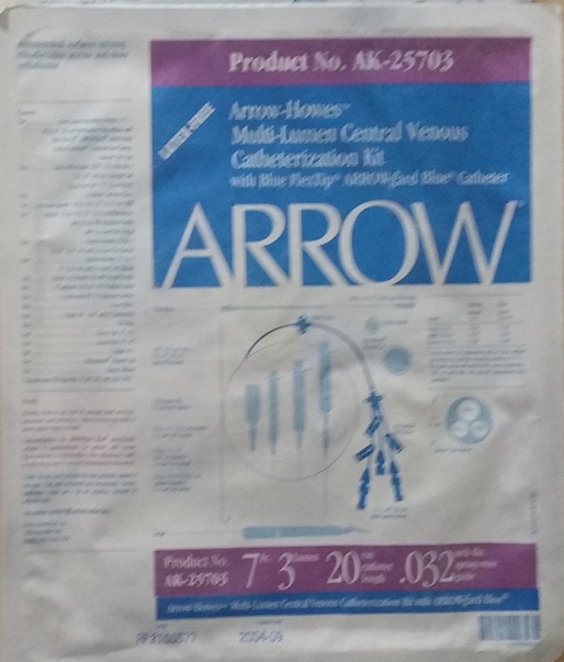 Kit de Arrow-Howes multi-lumen venoso central Cateterismo
