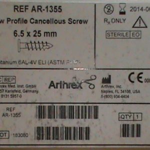 Arthrex AR-1355 Low Profile Cancellous Screw