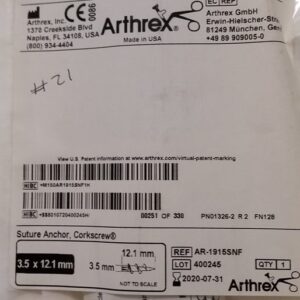 Ancre de suture Arthrex AR-1915SNF