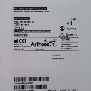 Arthrex AR-5028C-10生物复合干涉螺丝