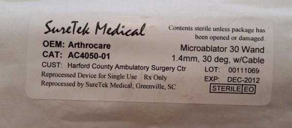 Arthro Care AC405001 Microblator 30 Wand