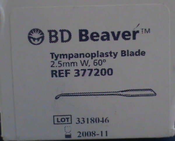 BD Beaver Tympanoplasty Blade