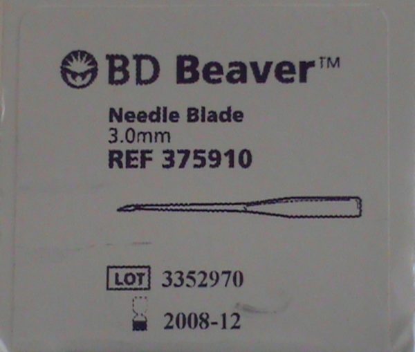 BD Beaver aguja Cuchilla