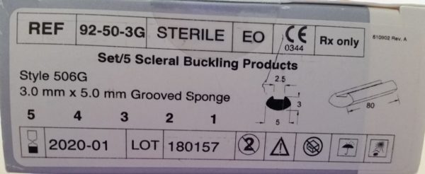 92-50-3G DORC 3mm x 5mm Grooved Sponge
