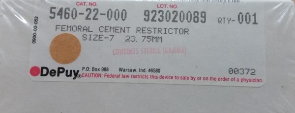 Depuy Cement Restrictor Size 7