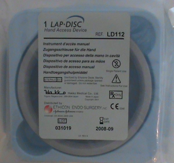 LD112 Ethicon Lap Disc Accès Main périphérique