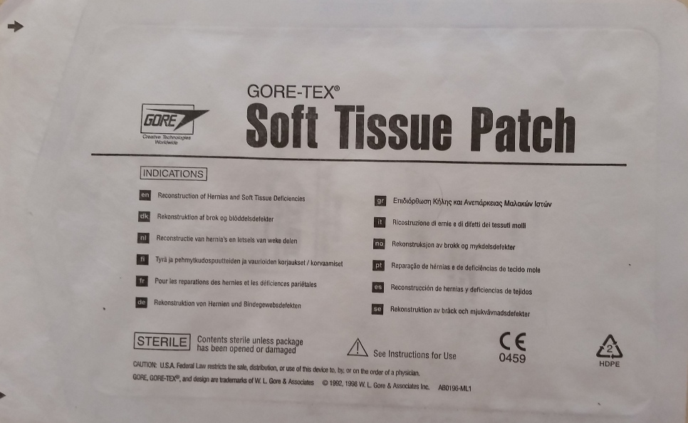 Gore-Tex Soft Tissue Patch 10cm x 15cm x 2mm-1310015020