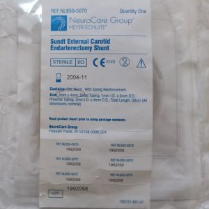 NL850-5070: Heyer Schulte Sundt esterno Carotid Endarterectomy Shunt