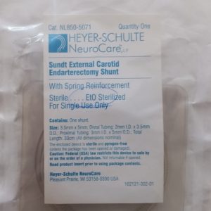 NL850-5071: Heyer Schulte Sundt externe endartériectomie carotidienne Shunt