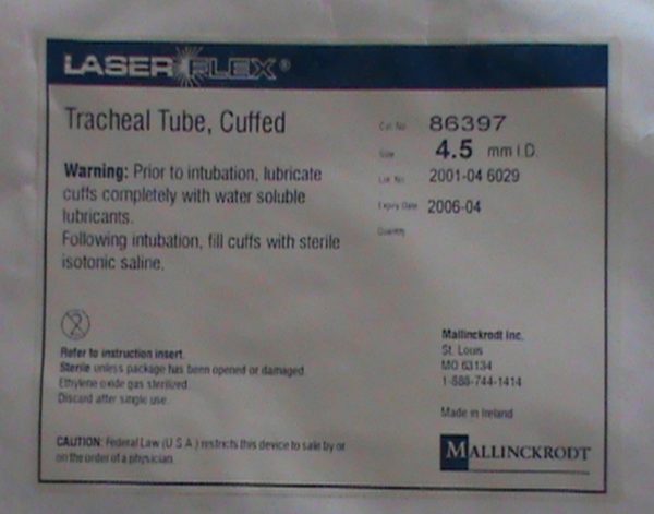 Tube trachéal Laserflex 86397
