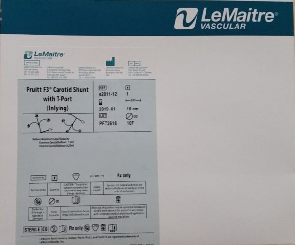 Lemaitre Pruit F3 Karotis Shunt inwendig T-Port