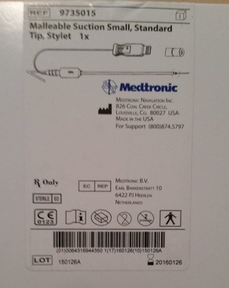 Medtronic 9736015 Malleable Suction