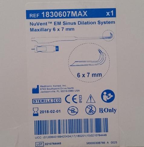 Medtronic 1830607MAX NuVent EM