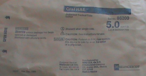 Oral Rae 86200 Tube tracheale