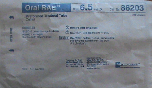 Oral Rae 86203 Tubo traqueal