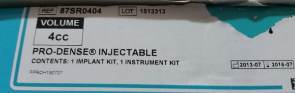 87SR0404: Wright Medical Pro Dense Injectable Kit
