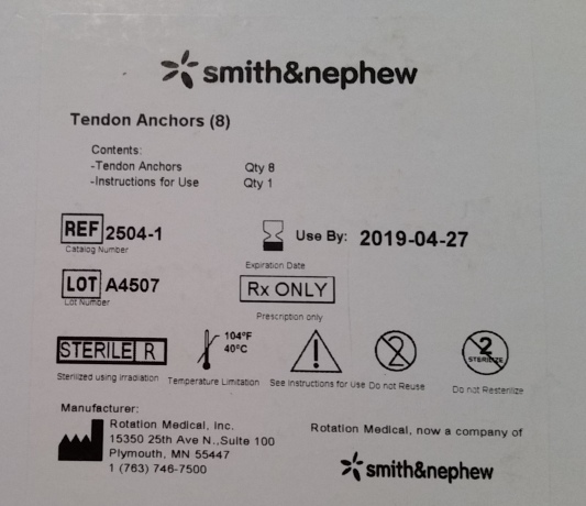 Smith & Nephew 2504-1 Tendon