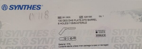 Synthes 281.060S DHS Plate