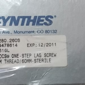 Synthes DHS-DCS Un paso Lag tornillo de rosca 12.7mm x 60mm