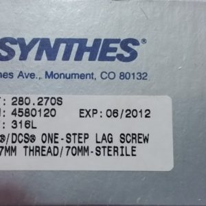 Synthes DHS-DCS Un paso Lag tornillo de rosca 12.7mm x 70mm