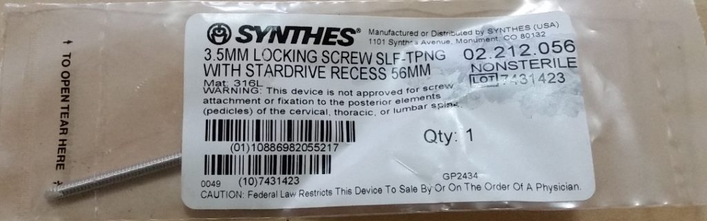 Locking Cortical Screws, Self tapping 3.5mm