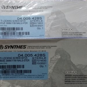 04.005.428S | Synthes 4MM TI Locking Screw 38mm
