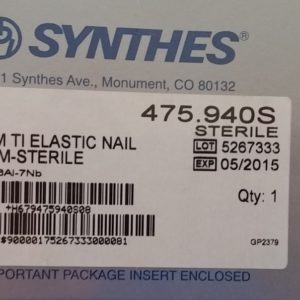 Nail Synthes 475.940S TI elástico femoral