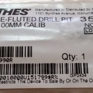 357.099: Synthes 5MM Three Fluted Drill Bit