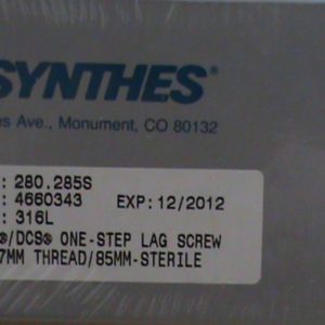 Synthes DHS-DCS One Step Lag Vis 12.7mm filetage x 85mm