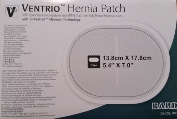 Bard 0010212 Ventrio Hernia Patch
