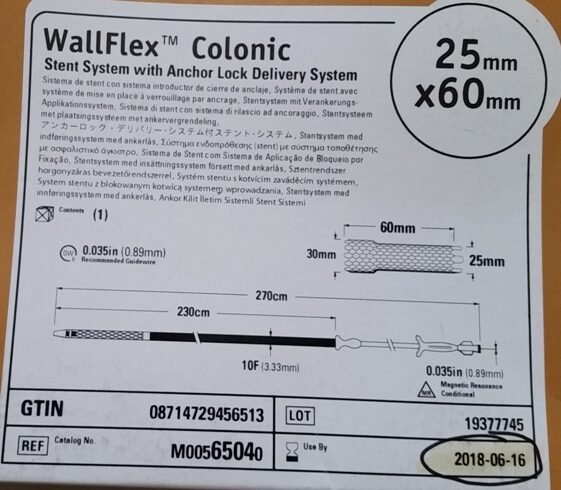 Boston Scientific 6504 Wallflex Colonic